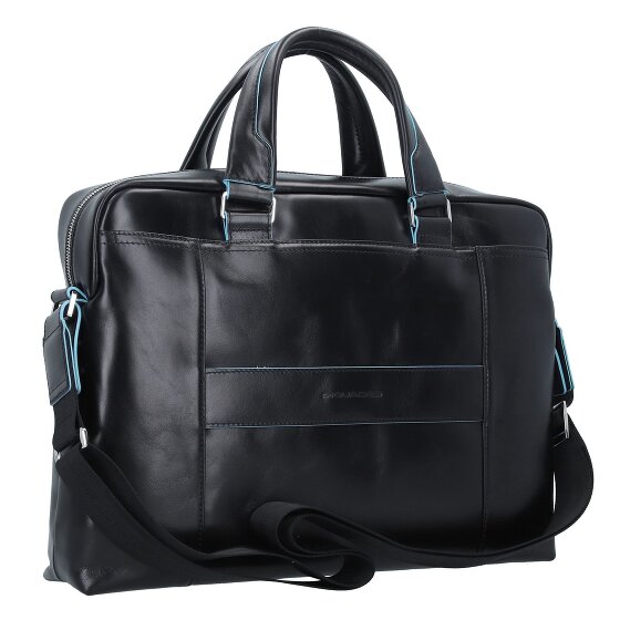 Piquadro Maletín cuadrado azul III Piel 40 cm Compartimento para portátil