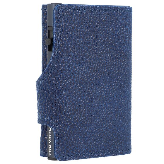 Tru Virtu Funda para tarjetas de crédito Click & Slide Cartera de piel RFID 6,5 cm
