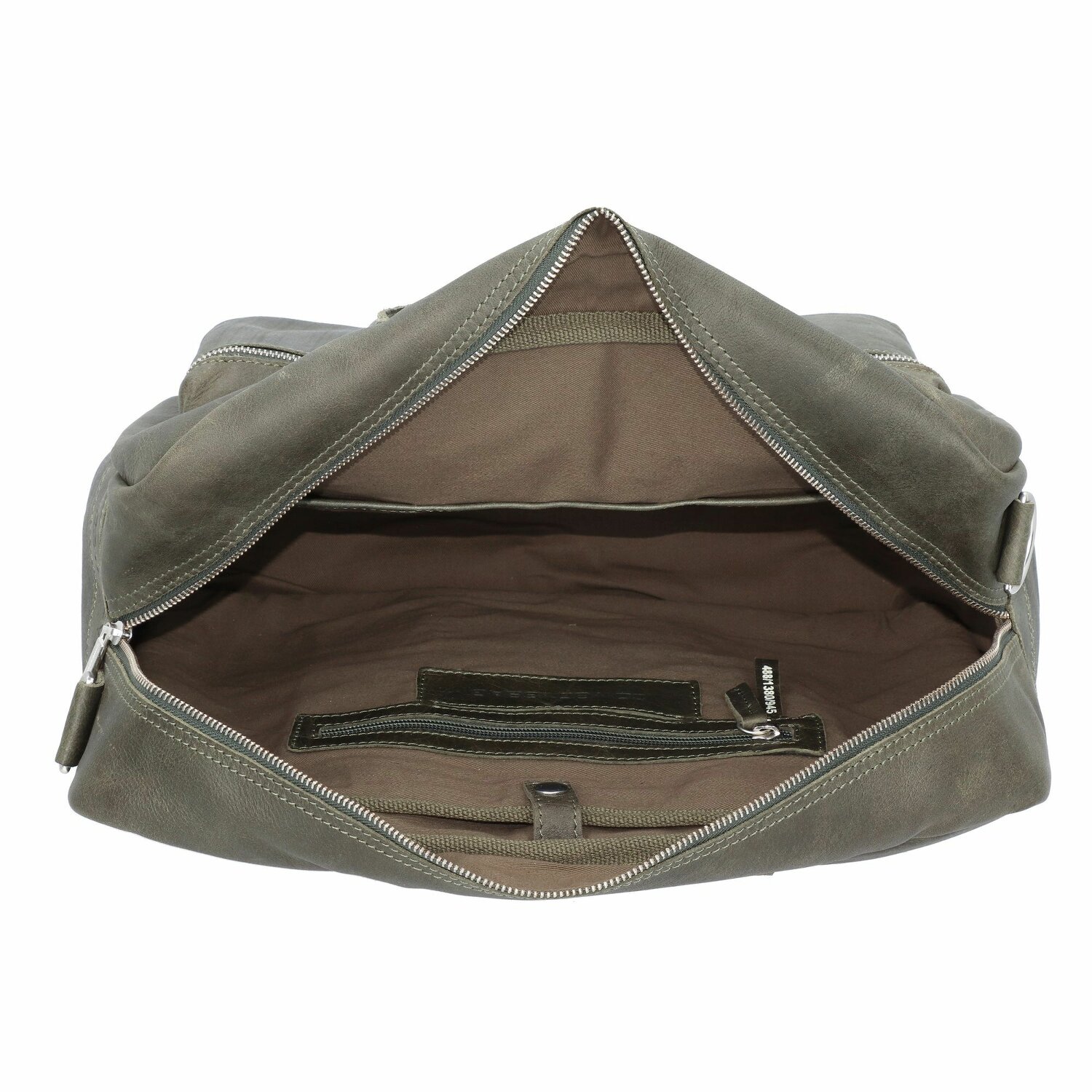 El maletín universitario de cuero con compartimento para el portátil de 42 cm dark