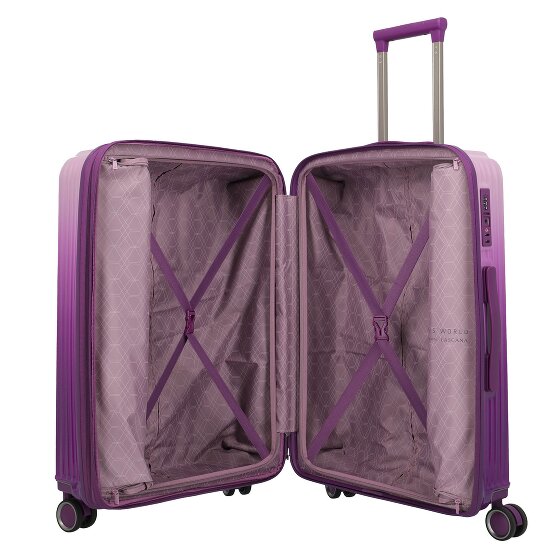 Travelite Lascana Edition 4 ruedas Carrito M 65 cm con pliegue de expansión