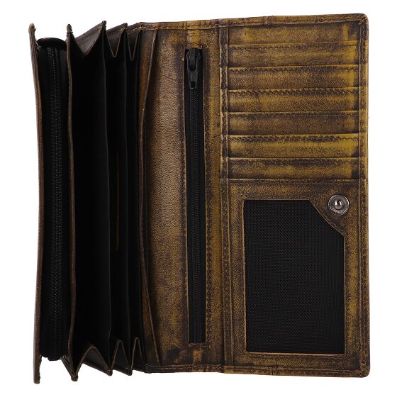 Greenburry Destressed Cartera Protección RFID Piel 13 cm