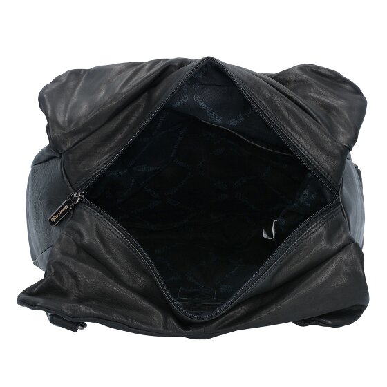 Greenland Nature Bolso de hombro de cuero napa negro 38 cm