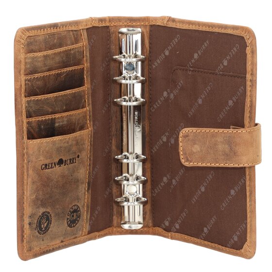 Greenburry Estuche de escritura vintage de piel 19 cm