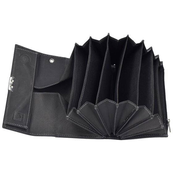 Greenburry Cartera de camarero vintage de cuero 18 cm