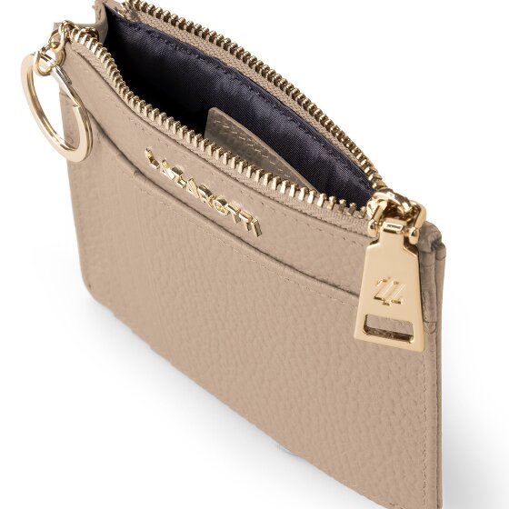 Lazarotti Estuche para llaves de piel Bolonia 11,5 cm con compartimento para etiqueta de aire