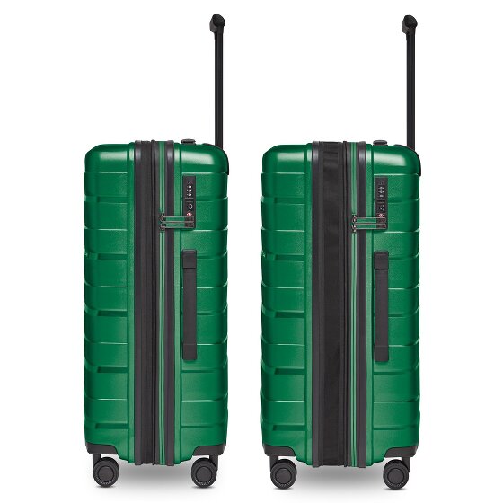 Bergpfeil Juego de maletas de viaje de 4 ruedas, 3 piezas, con plegado extensible