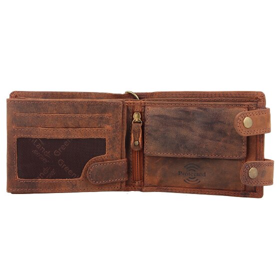 Greenland Nature Billetera Montenegro de cuero RFID 12 cm