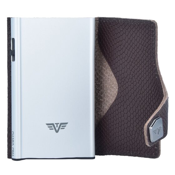 Tru Virtu Funda para tarjetas de crédito Click & Slide Cartera de piel RFID 6,5 cm