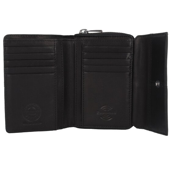 Greenland Nature Black Nappa Cartera Protección RFID Piel 13 cm