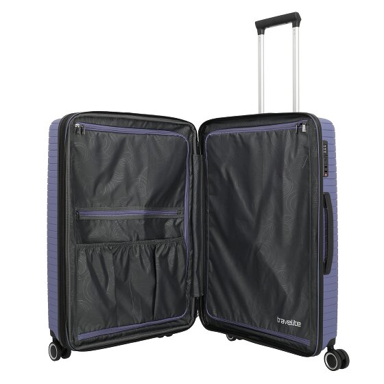 Travelite Orbita 4 ruedas Juego de maletas 3 piezas con pliegue de expansión