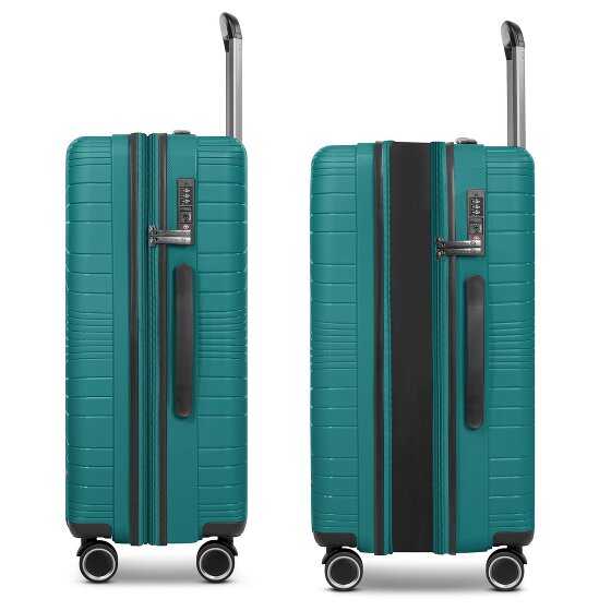 Franky Juego de maletas Dallas 3.0 de 4 ruedas y 3 piezas con pliegue elástico