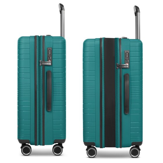 Franky Juego de maletas Dallas 3.0 de 4 ruedas y 3 piezas con pliegue elástico