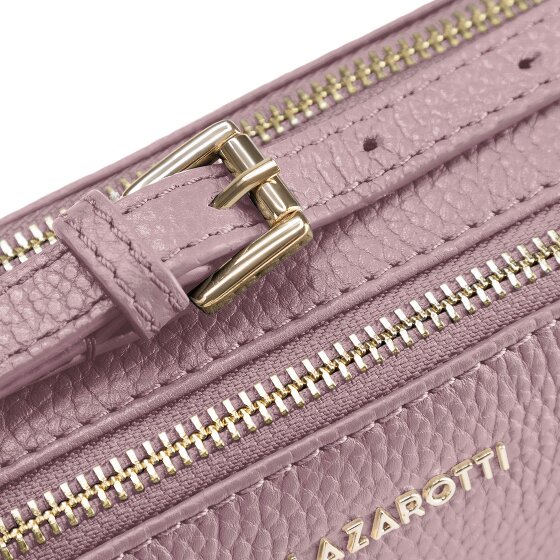 Lazarotti Bolso bandolera de piel de Bolonia Bolso para cámara de piel con doble cremallera 18 cm