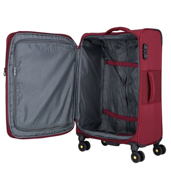 d&n Travel Line 9704 4 ruedas Juego de maletas 3 piezas con pliegue de expansión