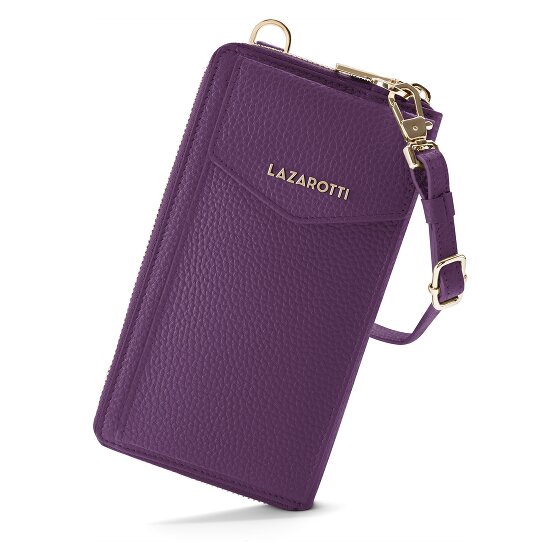 Lazarotti Bologna Cartera de piel con cremallera Funda para teléfono móvil Piel 19 cm
