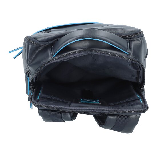 Piquadro Blue Square Revamp Mochila de negocios Piel 37 cm Compartimento para el portátil
