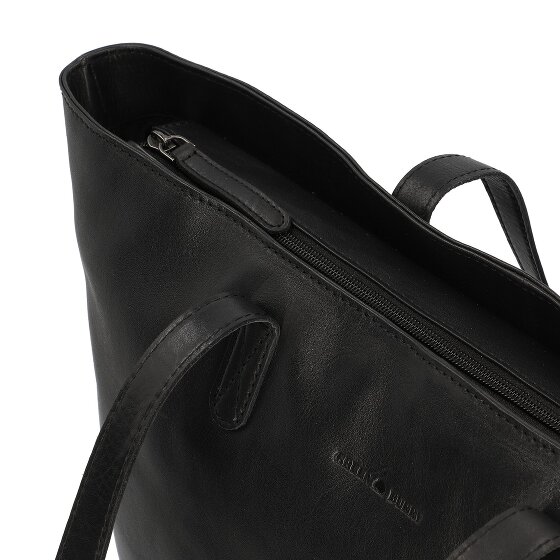 Greenburry Pure Black Bolsa de compras Piel 35 cm Compartimento para el portátil