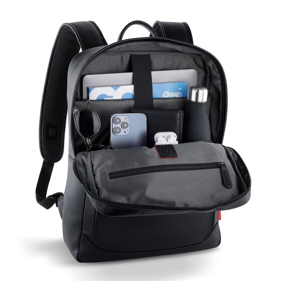 bugatti Clark Mochila de día Piel 42 cm Compartimento para el portátil