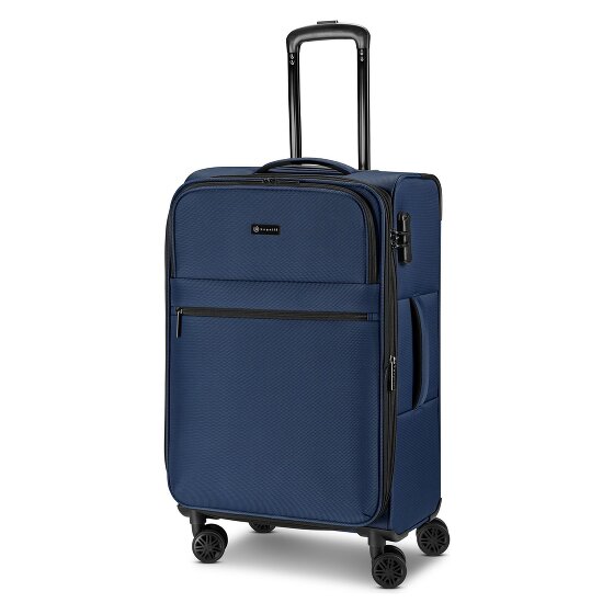 bugatti Valencia Soft 4 ruedas Set de maletas 3 piezas Con fuelle expandible