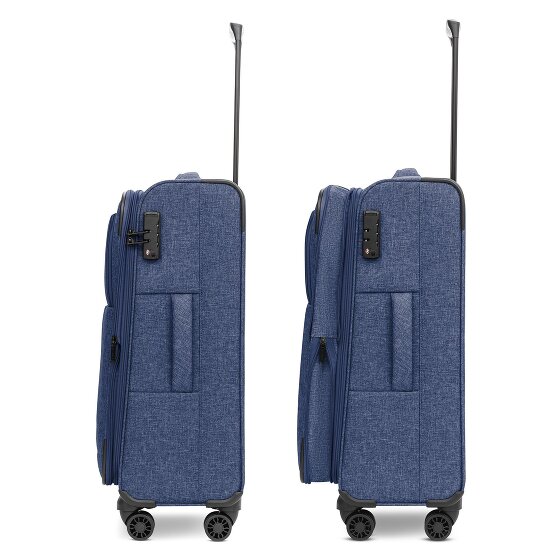 Redolz Essentials 12 THREE SET 4 ruedas Set de maletas 3 piezas Con fuelle expandible