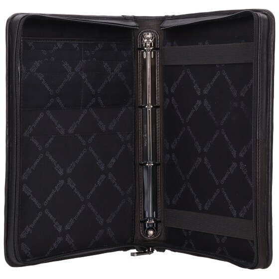 Greenland Nature Carpeta de anillas de napa negra 33 cm