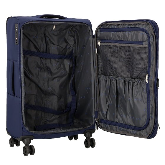 d&n Travel Line 9504 4 ruedas Juego de maletas 3 piezas con pliegue de expansión