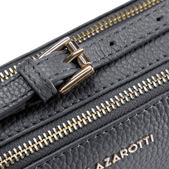 Lazarotti Bolso bandolera de piel de Bolonia Bolso para cámara de piel con doble cremallera 18 cm