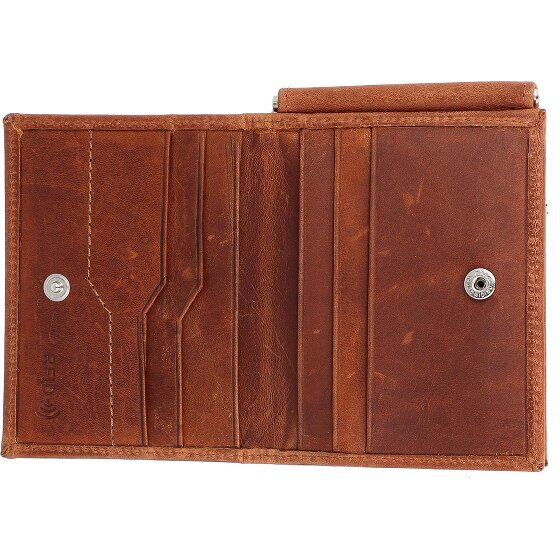 Mika Cartera RFID de cuero 11 cm con clip para billetes