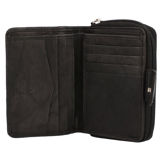 Greenburry Billetera básica de cuero RFID 9 cm