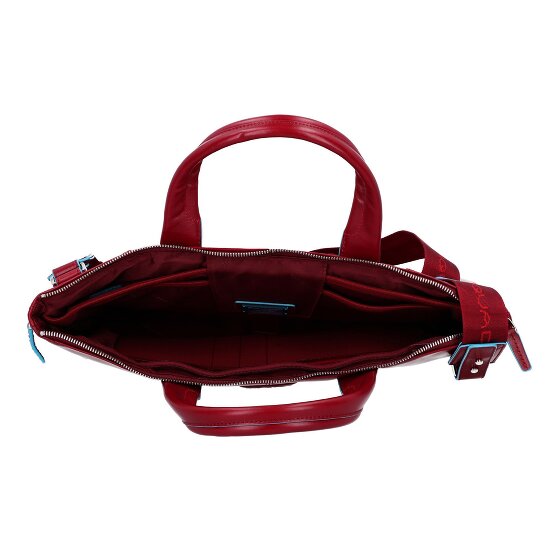 Piquadro Maletín cuadrado azul Piel 42 cm Compartimento para portátil