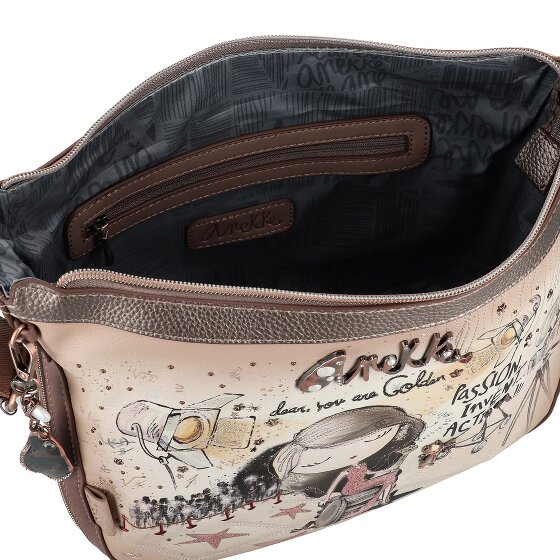 Anekke Hollywood Bolsa de hombro 28 cm con pliegue de expansión