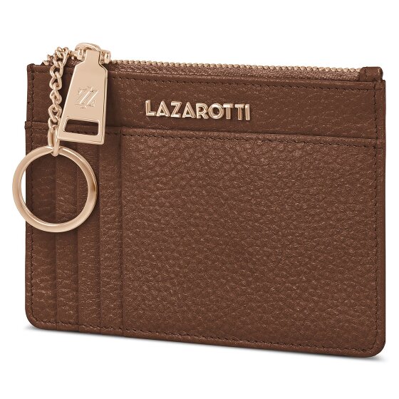 Lazarotti Estuche para llaves de piel Bolonia 11,5 cm con compartimento para etiqueta de aire