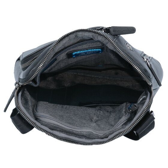 Piquadro Bolso cuadrado negro cuero 23 cm
