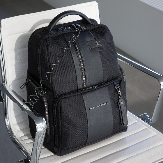 Piquadro Carta Mochila RFID 42 cm Compartimento para portátil