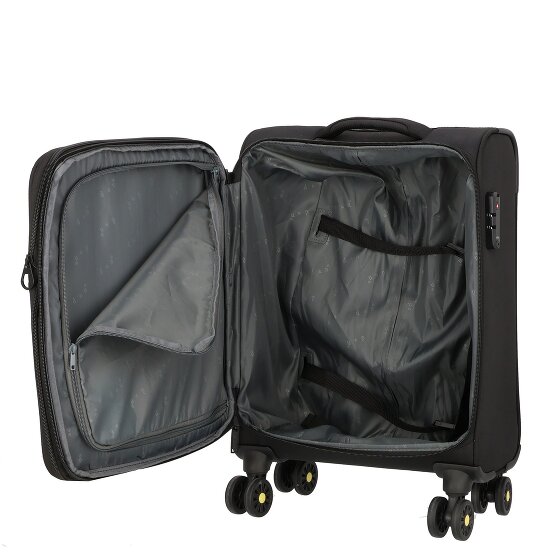 d&n Travel Line 9704 4 ruedas Carro de la cabina S 55 cm con pliegue de expansión