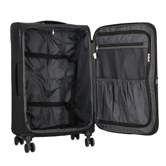 d&n Travel Line 9504 4 ruedas Juego de maletas 3 piezas con pliegue de expansión