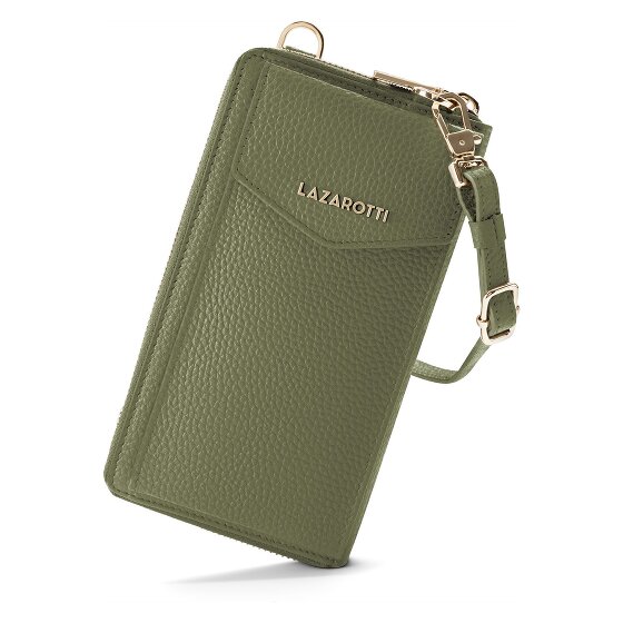 Lazarotti Bologna Cartera de piel con cremallera Funda para teléfono móvil Piel 19 cm