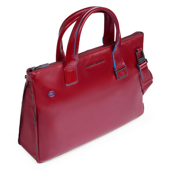 Piquadro Blue Square Bolsa de compras Piel 38 cm Compartimento para el portátil con pliegue de expansión