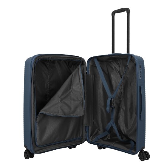 Travelite Air Stripe 4 ruedas Juego de maletas 3 piezas con pliegue de expansión