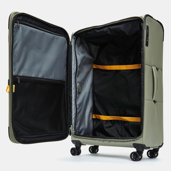 Mandarina Duck Eco Coated 4 ruedas Carrito L 78 cm con pliegue de expansión
