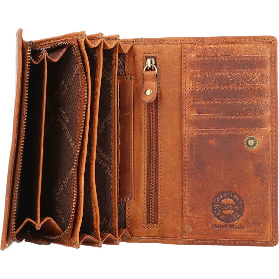 Greenland Nature Cartera de piel suave y segura 16 cm RFID