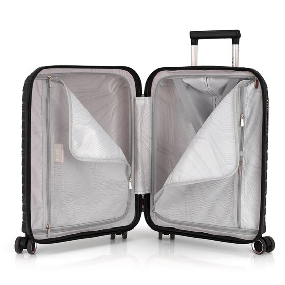 Gabol Kiba 4 ruedas Juego de maletas 3 piezas con pliegue de expansión