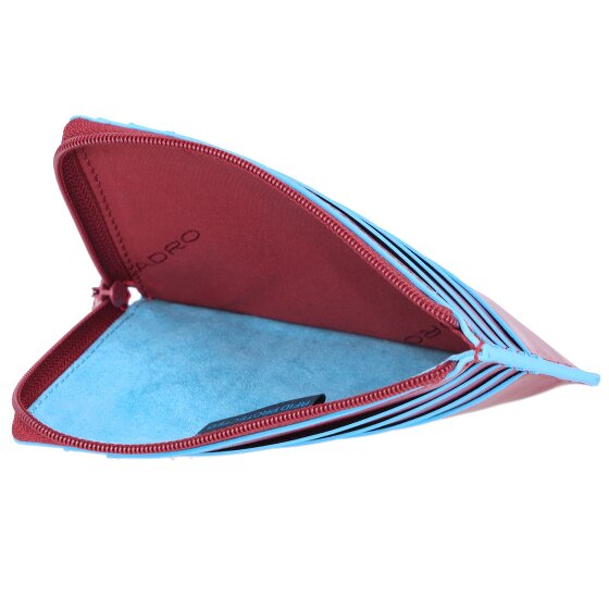 Piquadro Funda cuadrada azul para tarjetas de crédito RFID Piel 12 cm