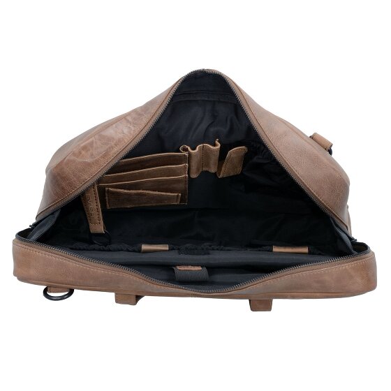 Plevier Bolso de hombro de cuero puro 43 cm Compartimento para portátil