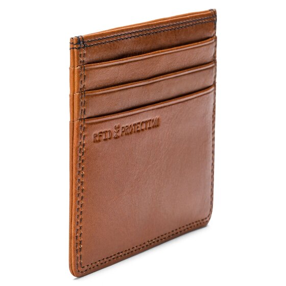 Farmhood Memphis Estuche para tarjetas de crédito Bloqueo RFID Piel natural 10 cm