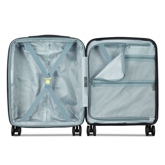 Delsey Paris Meteor 4 ruedas Trolley de cabina 55 cm Con asa expansible