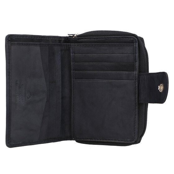 Greenburry Billetera básica de cuero RFID 9 cm