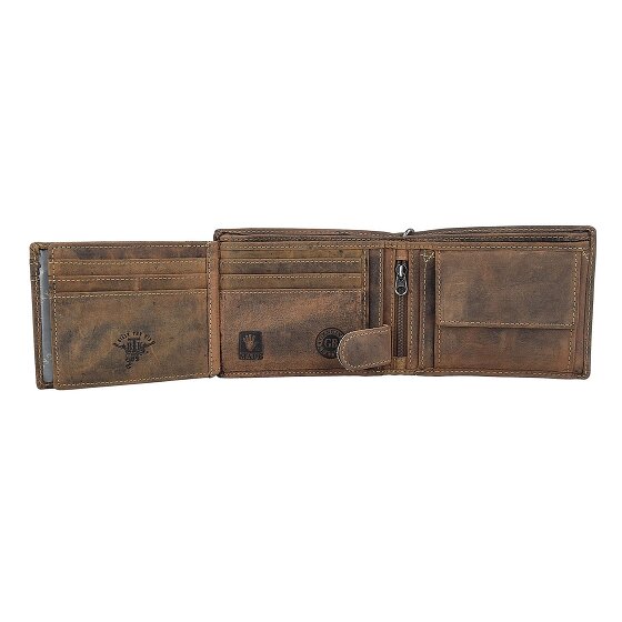 Greenburry Cartera de cuero con cadena de calavera vintage 12,5 cm