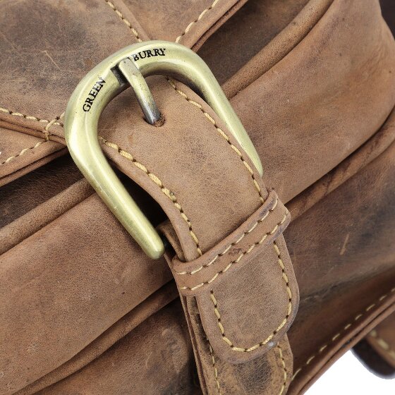 Greenburry Bolsa de hombro vintage de cuero de 16 cm