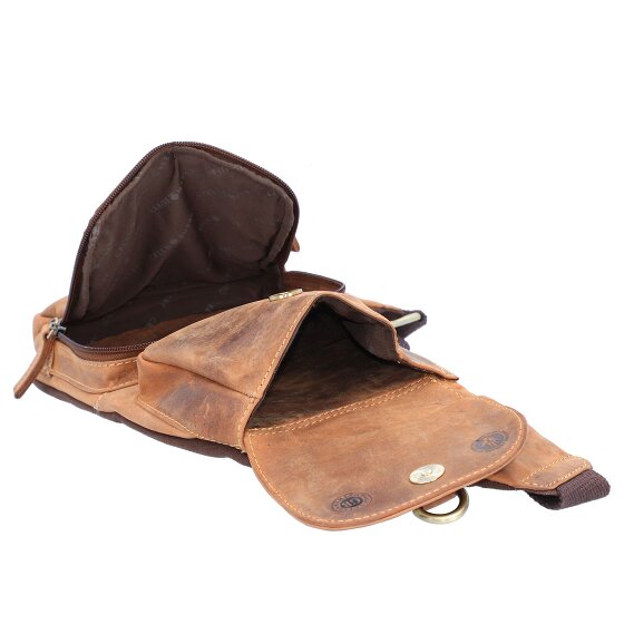 Greenburry Bolsa de hombro vintage de cuero 26 cm